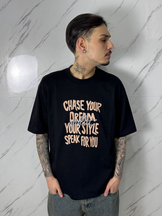T-SHIRT CHASE BLACK