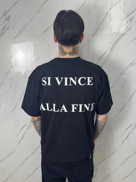 T-SHIRT SI VINCE ALLA FINE BLACK