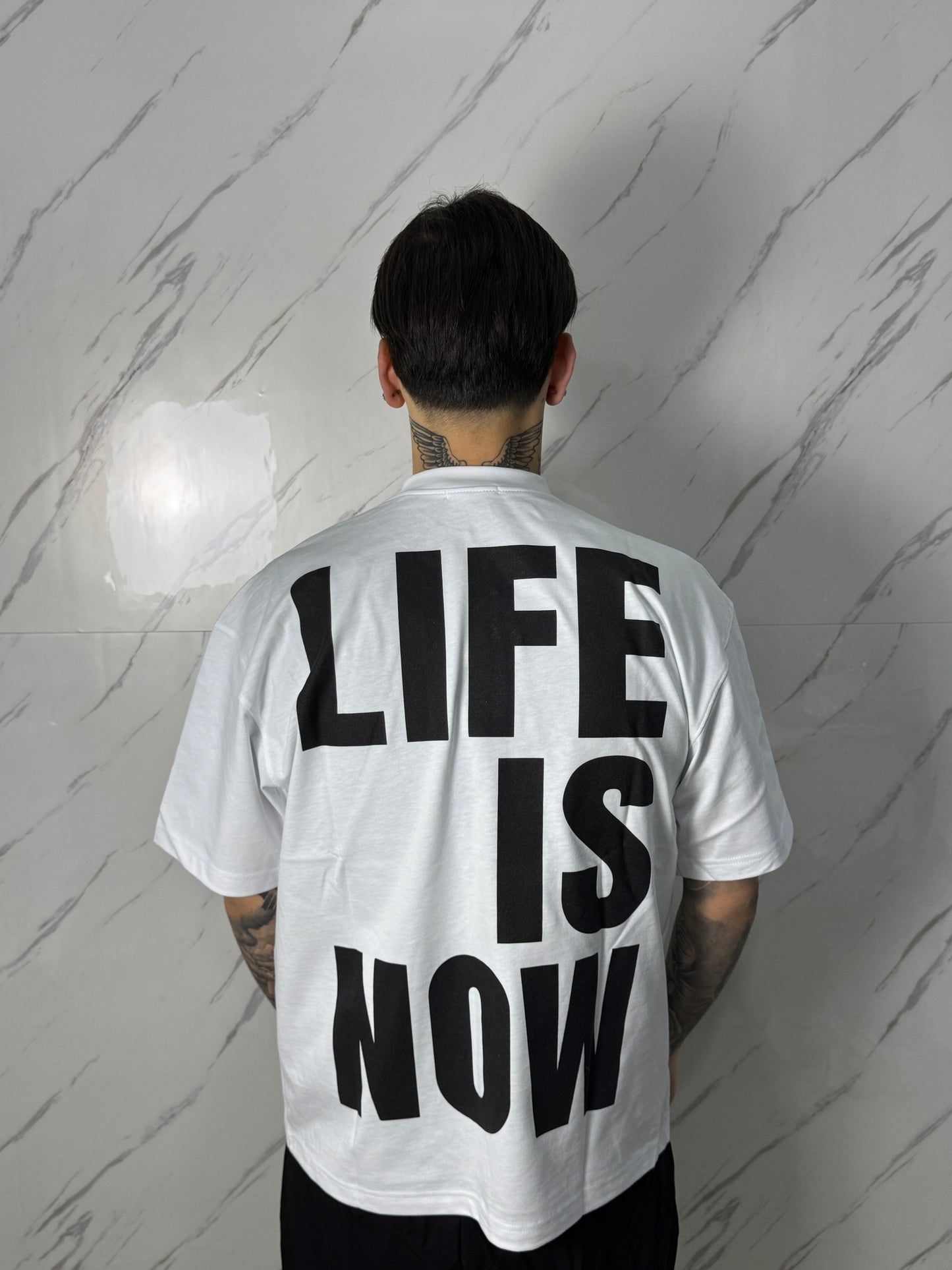 T-SHIRT LIFE IS NOW WHITE