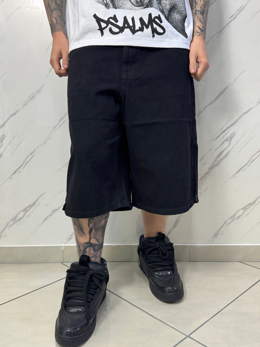 SHORTS TOTAL BLACK ZIP