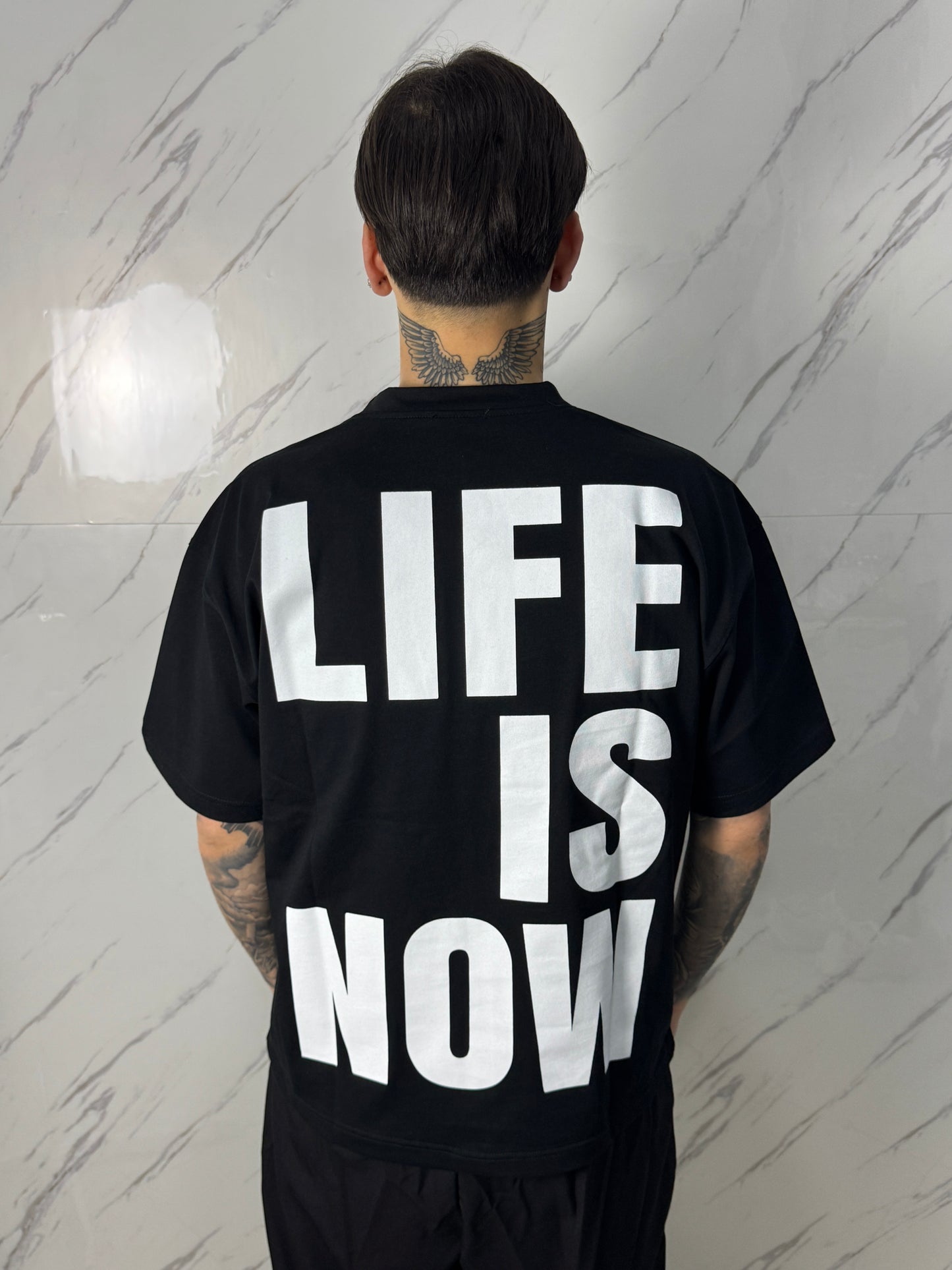 T-SHIRT LIFE IS NOW BLACK